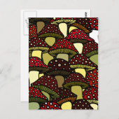 赤いキノコのポストカード ポストカード (正面/裏面)