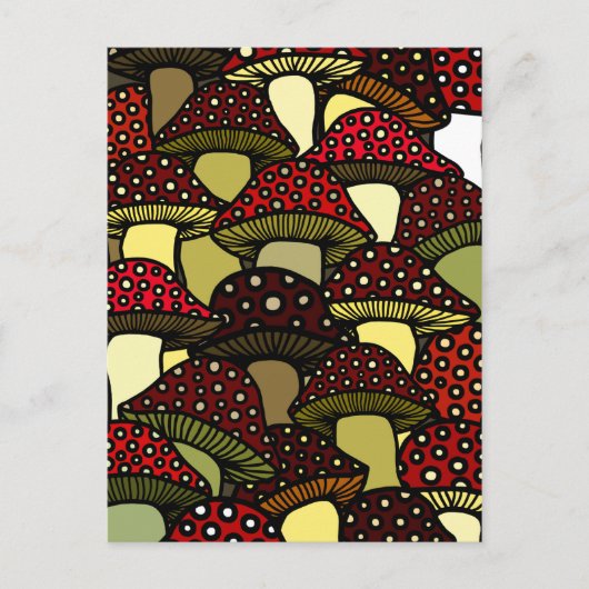 赤いキノコのポストカード ポストカード (正面)