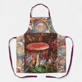 赤いキノコの下でカエルと妖精を侵入魔法 エプロン (正面)