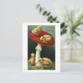 赤いキノコの幸福なイースターチックス シーズンポストカード (スタンド正面)