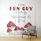 赤いキノコの森 ファンガイ ベイビーシャワーの背景 タペストリー (インサイチュ)