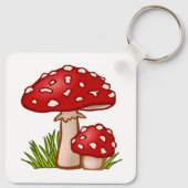 赤いキノコの漫画 キーホルダー (裏面)