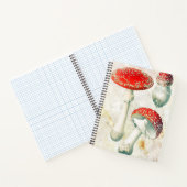 赤いキノコの色あせた背動揺して景 ノートブック (内部)