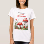 赤いキノコ真菌の森の母になる Tシャツ (正面)