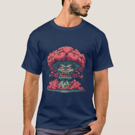 赤いキノコ雲モンスターTシャツ Tシャツ