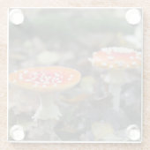 赤いキノコ ガラスコースター (裏面)