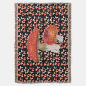 赤いキノコ スローブランケット (正面縦)