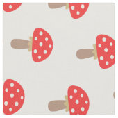 赤いキノコ ファブリック (クローズアップ)