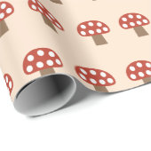赤いキノコ ラッピングペーパー (ロールコーナー)