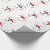 赤いキノコ ラッピングペーパー (角)