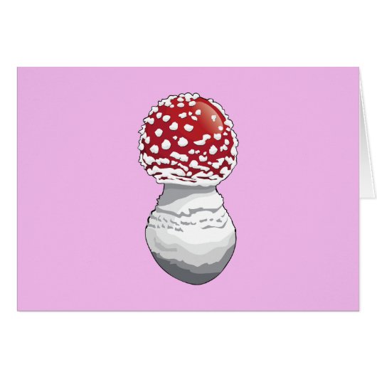 赤いキノコ、斑入りキノコ、トースツール (正面横)