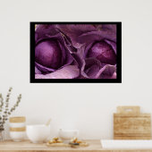 赤いキャベツ。cARTerARTによるポスター ポスター (キッチン)