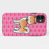 赤いキャラクターの柴犬の愛情 Case-Mate iPhoneケース (裏面(横))