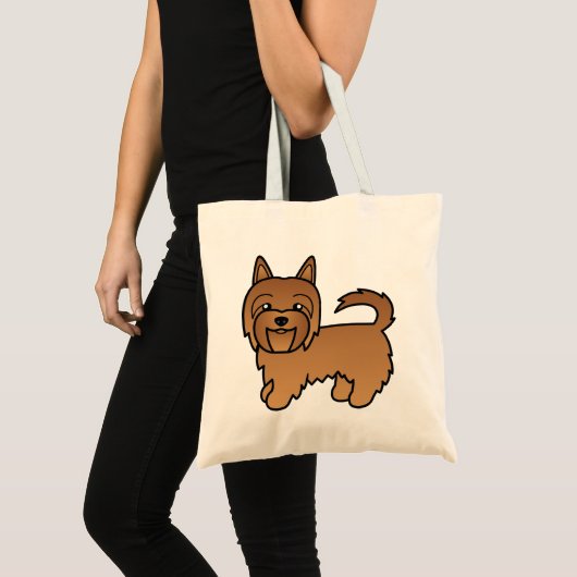 赤いキャラクター オーストラリアン・テリア トートバッグ (正面(商品))