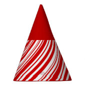 赤いキャンディの杖パーティー帽 パーティーハット (右)