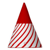 赤いキャンディの杖パーティー帽 パーティーハット (右)