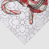 赤いキャンディ・ケーンの砂糖のスカルのティッシュペーパー 薄葉紙 (詳細)