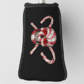 赤いキャンディ・ケーンの砂糖のスカルの運搬人カバー ゴルフヘッドカバー (回転90)