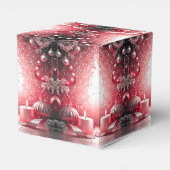 赤いキャンドル装飾クリスマスホリデーフェイスボックス フェイバーボックス (裏面サイド)