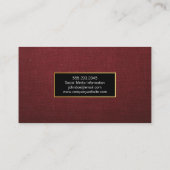 赤いキャンバスファブリック |アートコレクション 名刺 (裏面)