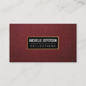 赤いキャンバスファブリック |アートコレクション 名刺 (正面)