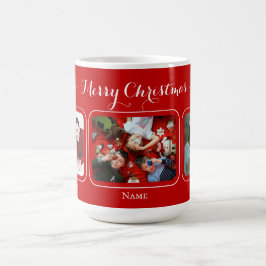 赤いキャンバス クリスマス ファミリーマグ コーヒーマグカップ