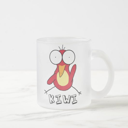 赤いキーウィによって曇らされるマグ フロストグラスマグカップ (右)