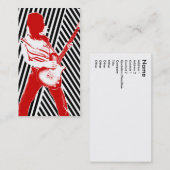 "赤いギタリスト"の名刺 名刺 (正面/裏面)