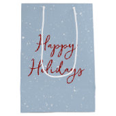 赤いギフトサックミディアムギフトBとサンタクローストランプ ミディアムペーパーバッグ (裏面)