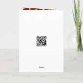 赤いギフトサック付きサンタクローストランプ カード (裏面)