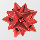 赤いギフトボウ余分な大きなウィンドウにしがみつく ウィンドウサイン (シート)