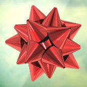 赤いギフトボウ余分な大きなウィンドウにしがみつく ウィンドウサイン (シート3)