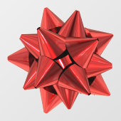 赤いギフトボウ余分な大きなウィンドウにしがみつく ウィンドウサイン (シート)