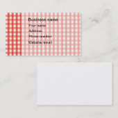 赤いギンガムの点検パターン 名刺 (正面/裏面)