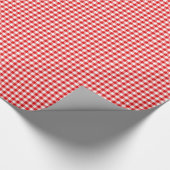 赤いギンガムの点検 ラッピングペーパー (角)