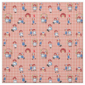 赤いギンガムの赤毛のアンとアンディ ファブリック (見本)