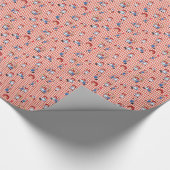 赤いギンガムの赤毛のアンとアンディ ラッピングペーパー (角)