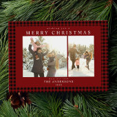 赤いギンガムプレイドTwo写真 シーズンカード