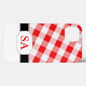 赤いギンガムモノグラムケースメイトiPad 2/3/4ケース Case-Mate iPhoneケース (裏面 (横))