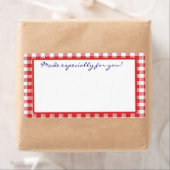 赤いギンガムラベル ラベル (インサイチュ)