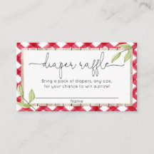 赤いギンガム木製bbqの夏のおむつのラッフル