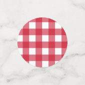 赤いギンガム&ひまわりの花ベビー- Qシャワー コンフェッティ (スモール正面)