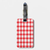 赤いギンガム ラゲッジタグ (裏面縦)