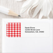 赤いギンガム ラベル (インサイチュ)