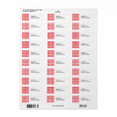 赤いギンガム ラベル (フルシート)