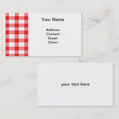 赤いギンガム 名刺 (正面/裏面)