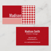 赤いギンガム 名刺 (正面/裏面)