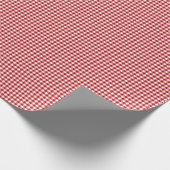 赤いギンガム·赤い格子縞 ラッピングペーパー (角)