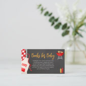 赤いギンガムBBQ赤ちゃんシャワーベビー エンクロージャーカード (スタンド正面)