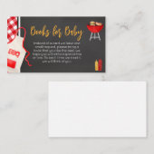 赤いギンガムBBQ赤ちゃんシャワーベビー エンクロージャーカード (正面/裏面)